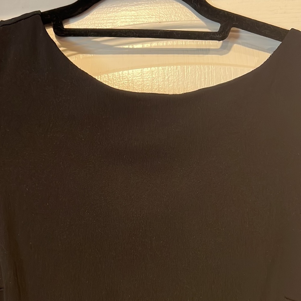 Little Black Dress with Sheer Sleeves - Picture 3 of 6